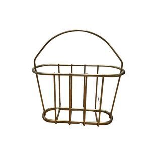 Vtg Mid Century Modern Hollywood Regency Brass Magazine Rack